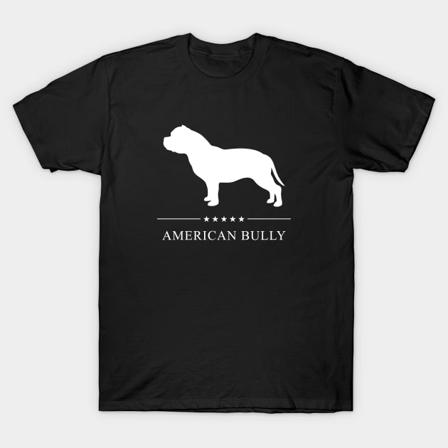 American Bully White Silhouette T-Shirt by millersye